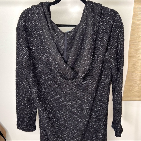 Sanctuary Maxwell Hooded Long Grey Cardigan Sweater - Picture 8 of 12